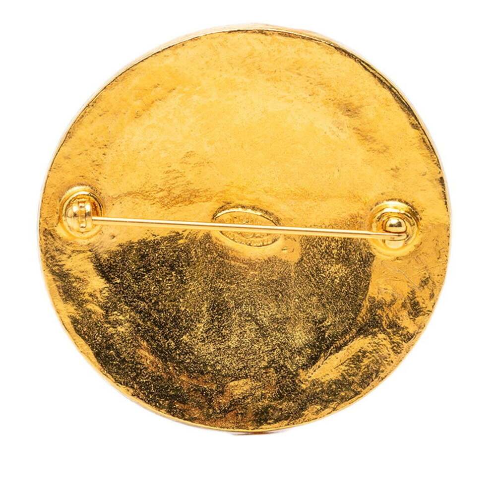 CHANEL Gold Logo Brooch - Picture 2 of 3